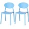 Modern Plastic Outdoor Dining Chair with Open Oval Back Design